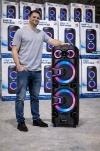 Boxă Portabilă Karaoke 700W cu 2 Difuzoare de 10 Inch, Bluetooth, Lumini LED RGB și 2 Microfoane Wireless – Sistem Audio Puternic pentru Petreceri