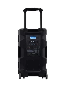 Boxă Portabilă Party 1200W cu Bluetooth, Trolley cu Roți și 2 Microfoane Wireless – Sistem Audio Karaoke Puternic pentru Petreceri și Evenimente