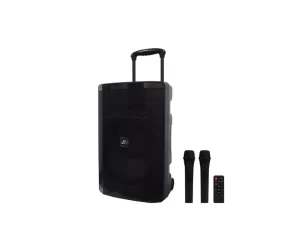 Boxă Portabilă Party 1200W cu Bluetooth, Trolley cu Roți și 2 Microfoane Wireless – Sistem Audio Karaoke Puternic pentru Petreceri și Evenimente