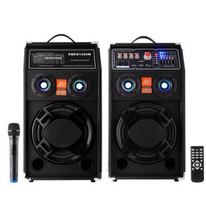 Set Boxe Active Bluetooth 500W cu Egalizator 5 Benzi, Microfon Wireless și Telecomandă – Sistem Audio Karaoke pentru Petreceri și Evenimente