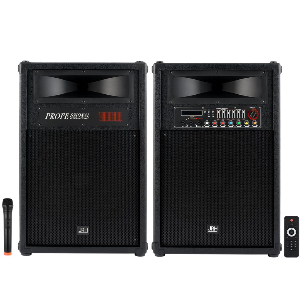 Set Boxe Profesionale – Sistem Audio 1000W cu Bluetooth, Egalizator Grafic 13 Benzi, Microfon Wireless și Telecomandă pentru Karaoke și Evenimente