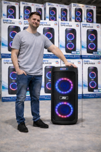 Boxă Portabilă 800W cu Bluetooth, Lumini LED RGB și Microfon Wireless – Sistem Audio Karaoke cu Telecomandă pentru Petreceri