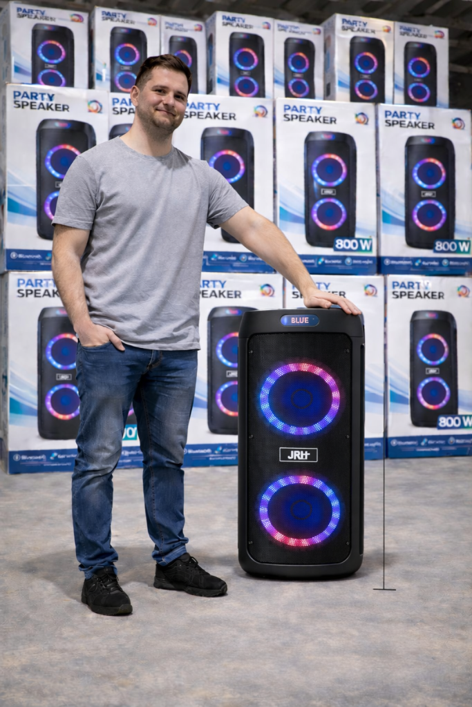 Boxă Portabilă 800W cu Bluetooth, Lumini LED RGB și Microfon Wireless – Sistem Audio Karaoke cu Telecomandă pentru Petreceri